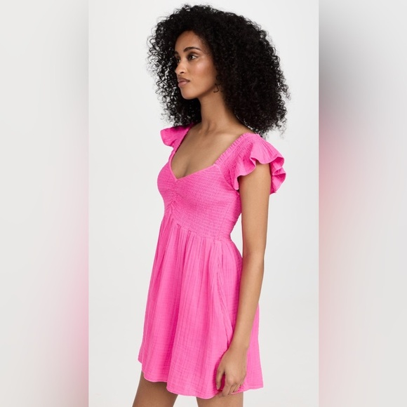 LoveShackFancy Athalia Mini Dress - Flirty Fuchsia - Size XS - Picture 5 of 16